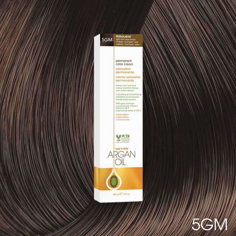 Argan Oil Permanent Color Cream 5GM Light Root Beer Brown