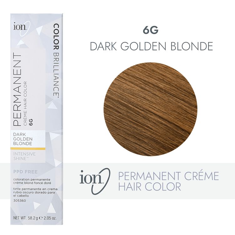 Ion 6G Golden Blonde Permanent Creme Hair Color by Color Brilliance |  Permanent Hair Color | Sally Beauty