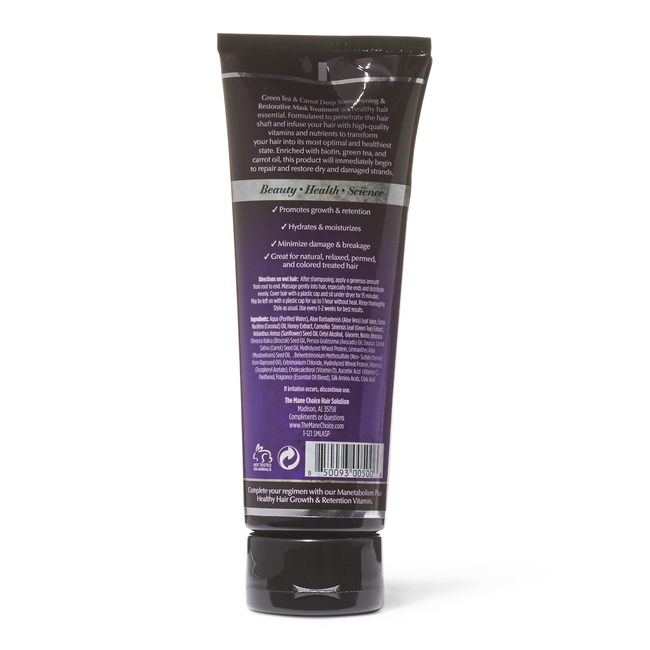 The Mane Choice Green Tea Carrot Deep Strengthening Restore Mask Conditioner Textured Hair Sally Beauty
