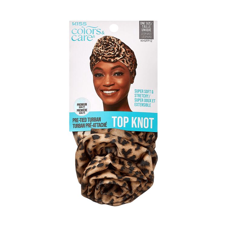 Leopard Top Knot Turban