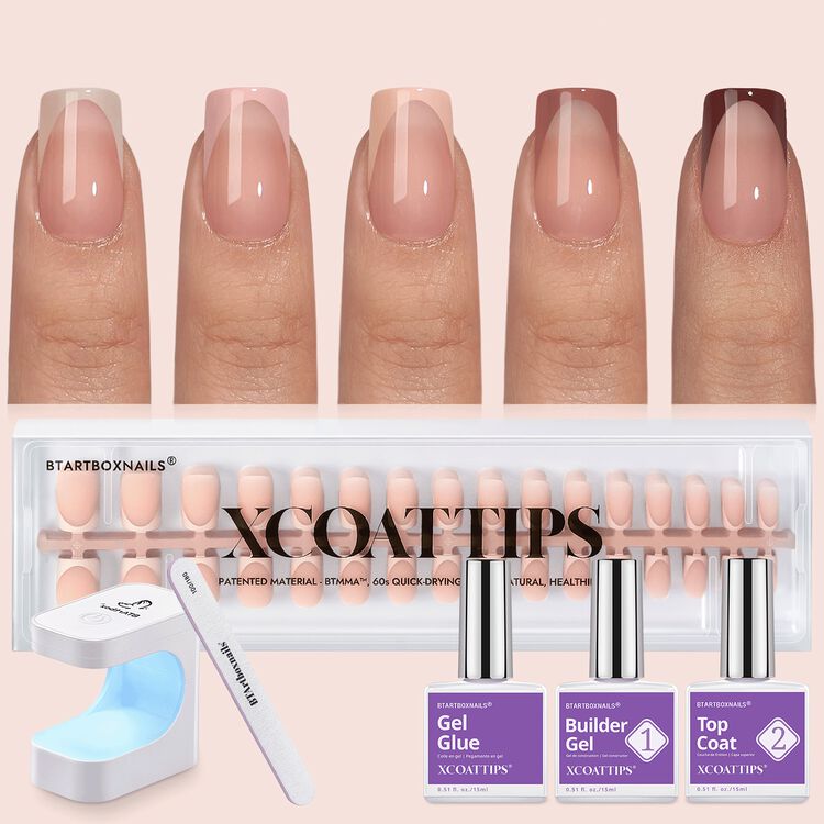 XCOATTIPS&reg; French Nail Kit - Nude French Square