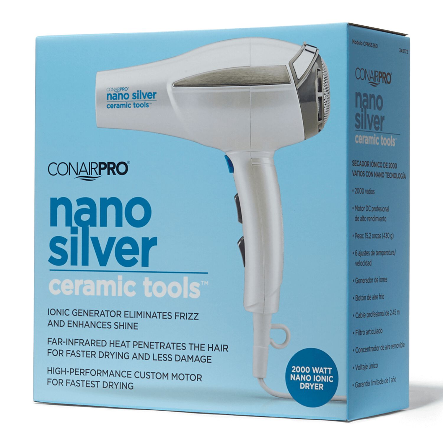 Nano Silver High Performance Hair Dryer (2000 Watts) by Conair
