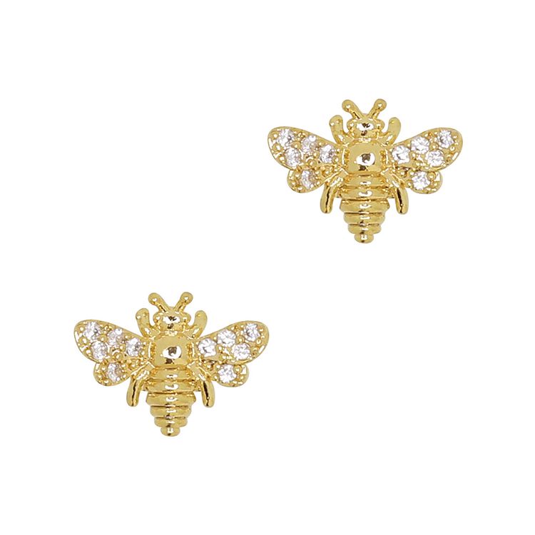 Nail Art Charms Honeybee Zircon Charm Gold