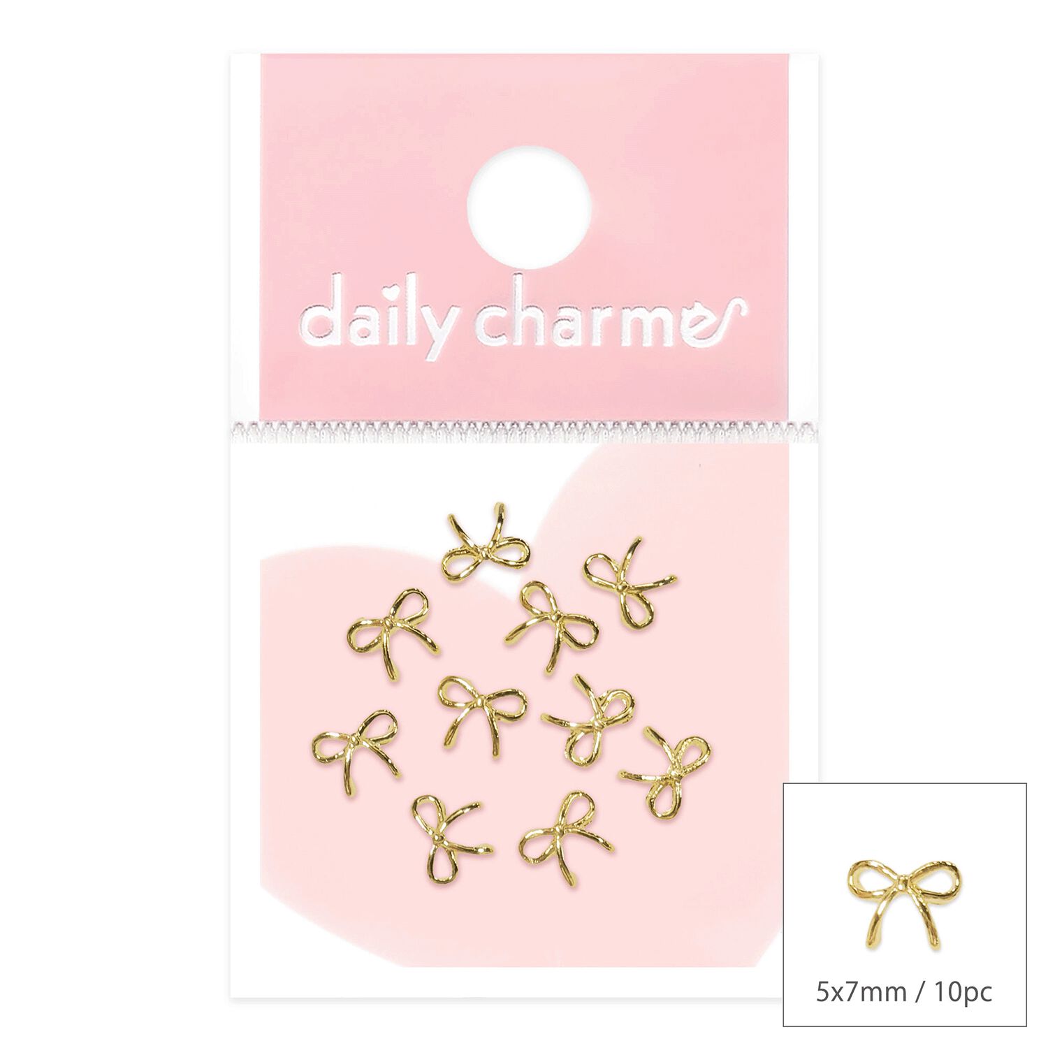 Daily Charme Coquette Bow Nail Art Studs - Thumbnail 2