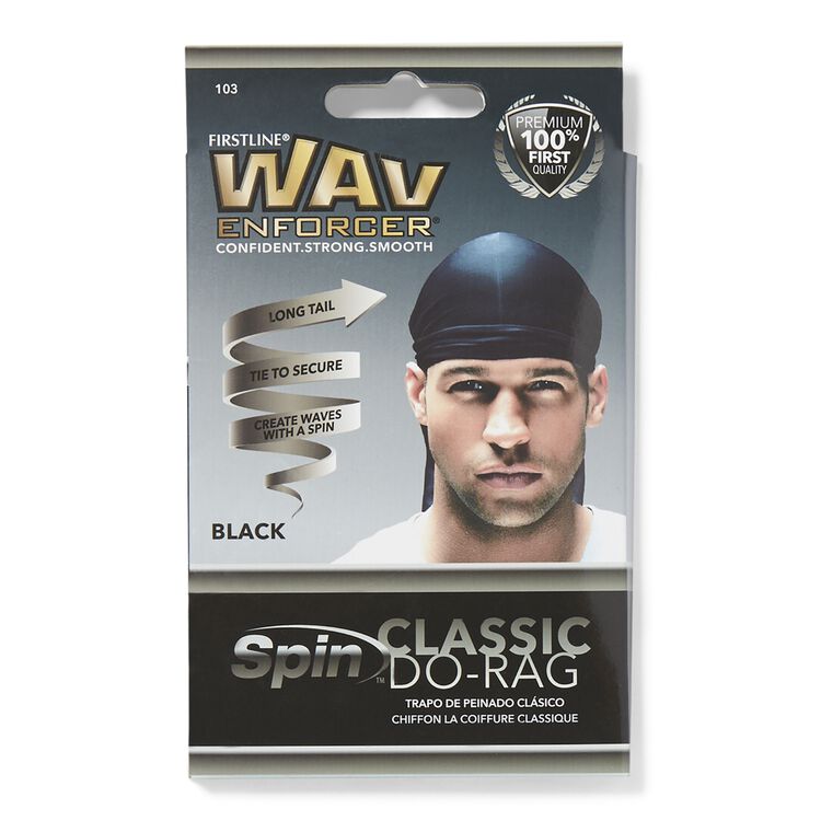 Black Do-Rag Wave & Curl Cap