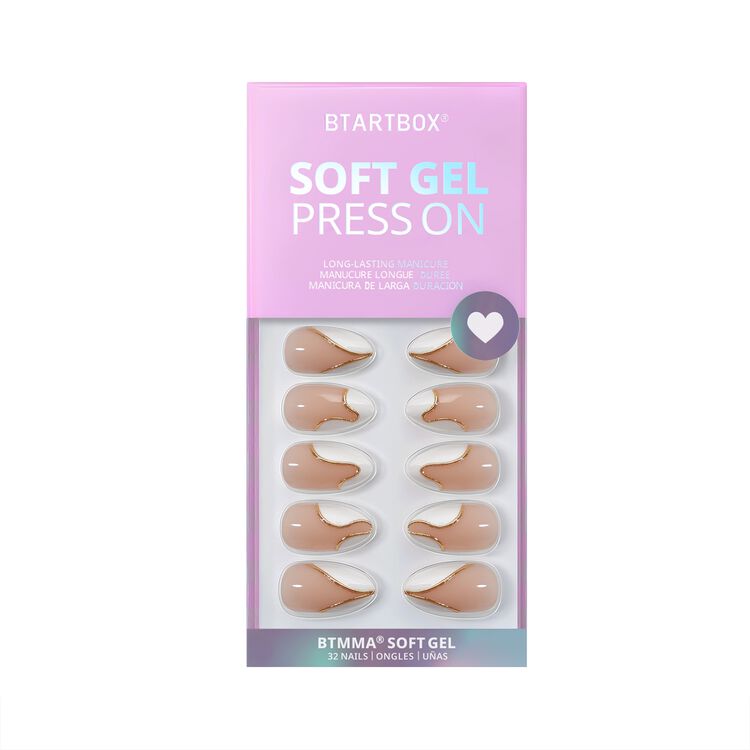 XCOATPRESS Press On Nails Short Almond - Tiny Gloden