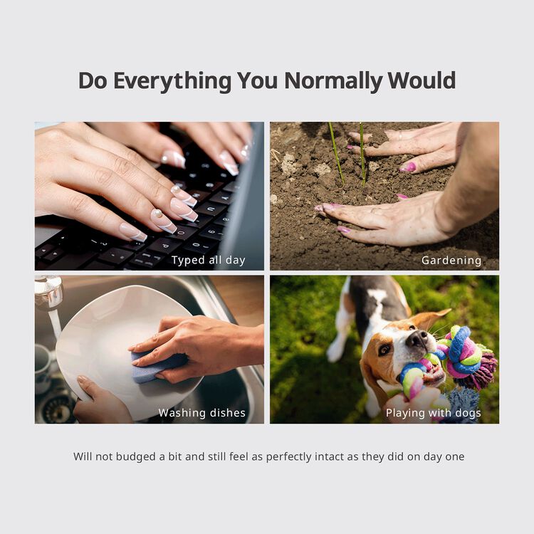 XCOATPRESS Press On Nails Short Almond - Blue Mirage