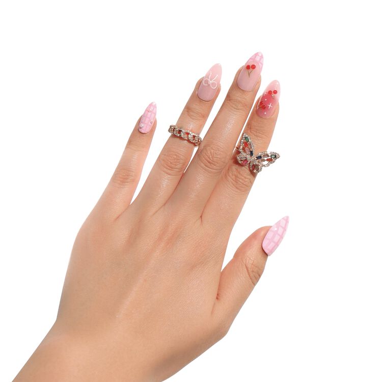 Cherry Picnic Press On Nails