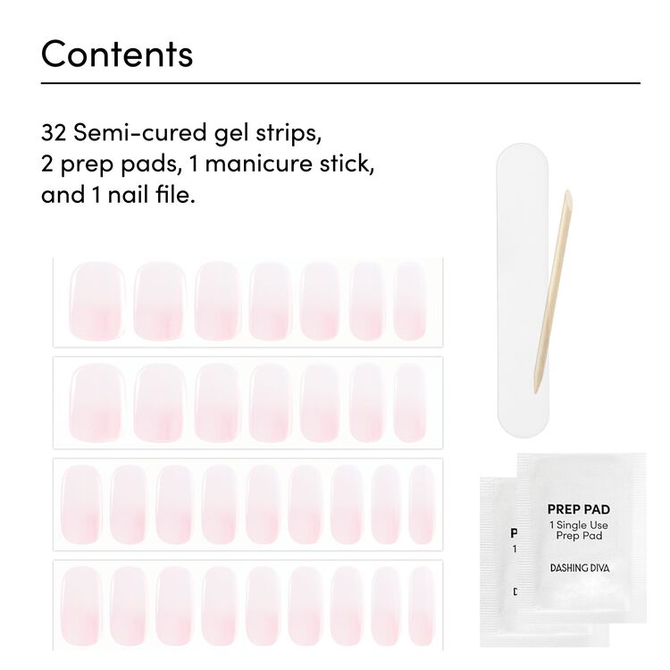 Dashing Diva Glazed Donut Rosewater Glaze SemiCured Color Gel Strips