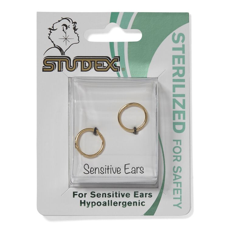 Gold Plated Hoop 5/16 Inch Piercing Earrings