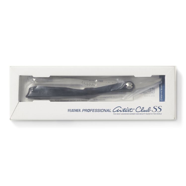 Jatai Feather Artist Club Folding Handle Shaving Razor Black