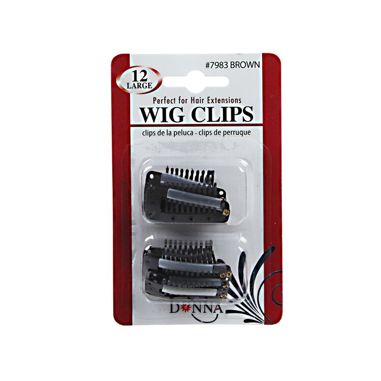 Brown Large Wig Clips