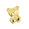 Teddy Bear Charm Gold