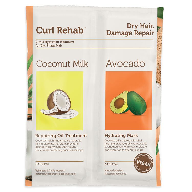 Curl Rehab Dry Hair Repair 2-in-1 Mask Treatment | Coconut Milk & Avocado |  Sally Beauty