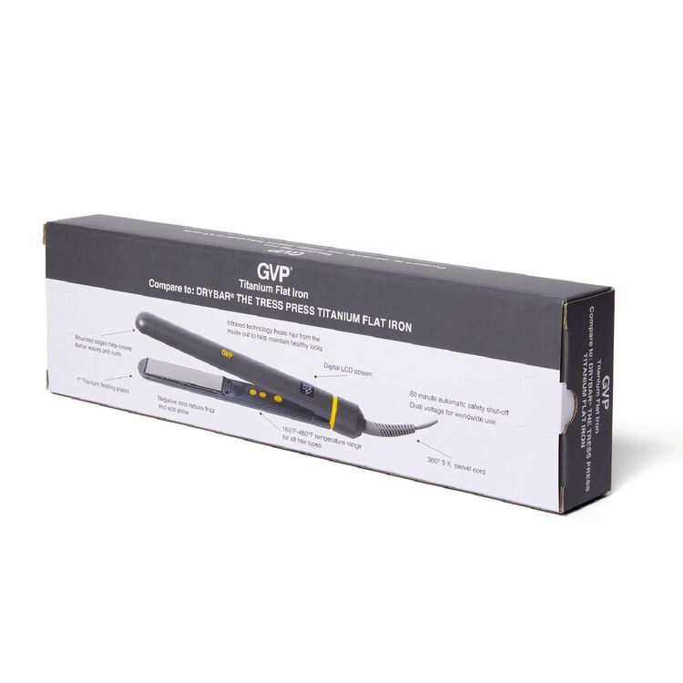 1” Straightening Iron Compare to Drybar Tress Press Titanium Flat Iron