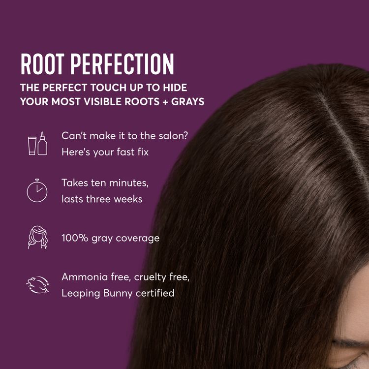 Root Perfection Root Touch Up Permanent Hair Color Kit 5N Calabria Brown