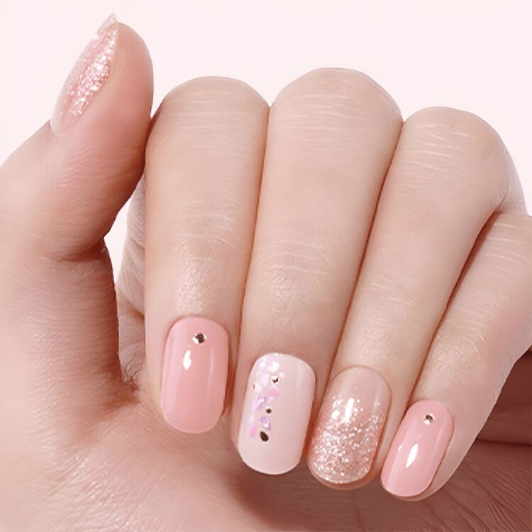 Pink Champagne Semi-Cured Art Gel Strips