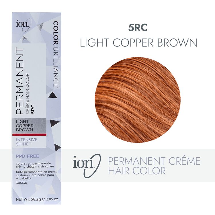 5RC Light Copper Brown Permanent Creme Hair Color
