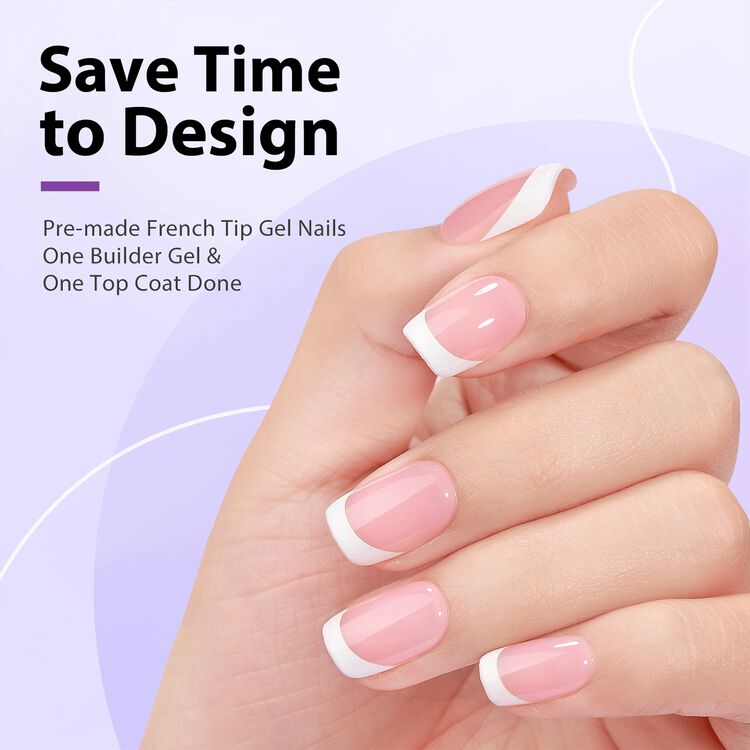 XCOATTIPS® French Nail Kit - Pink French Short Square