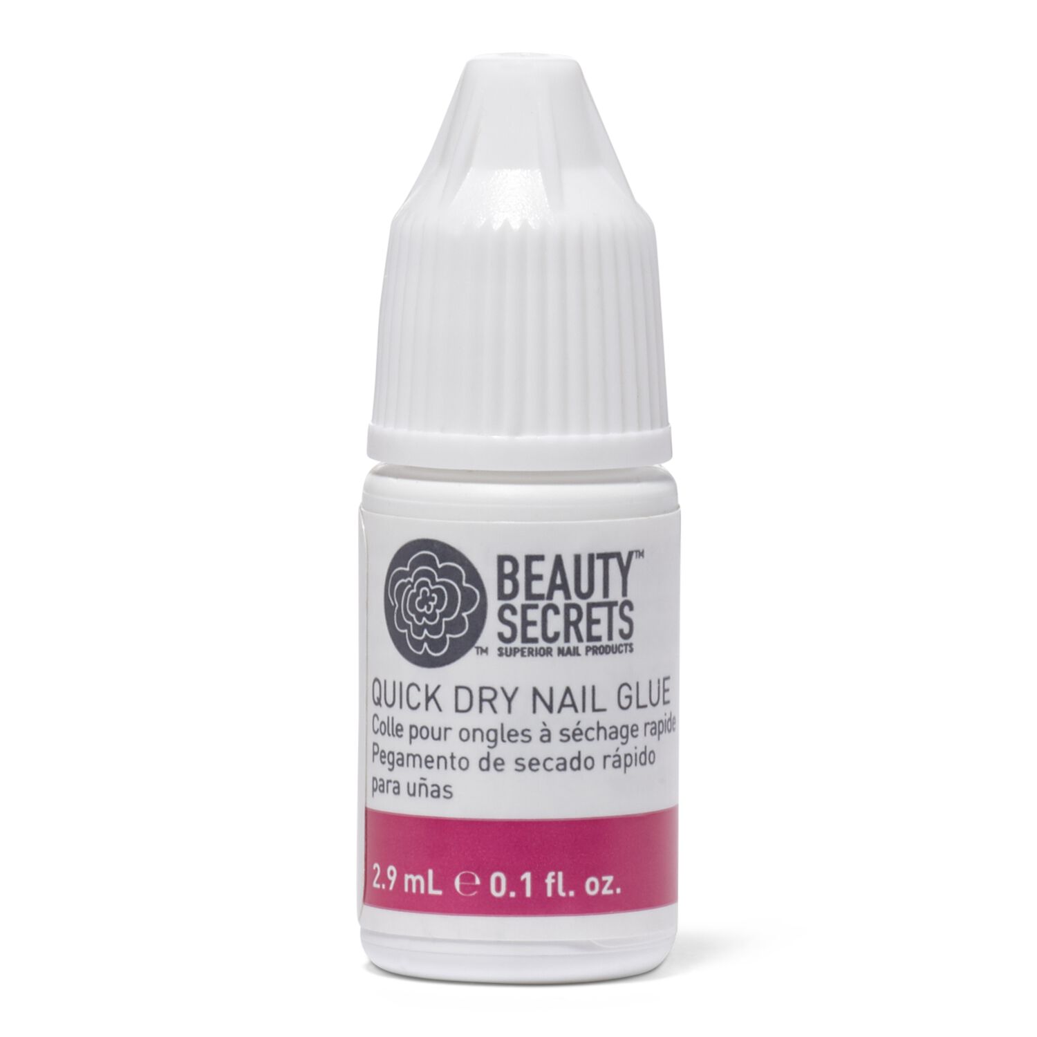 Beauty Secrets Quick Dry Nail Glue .10 oz Clear