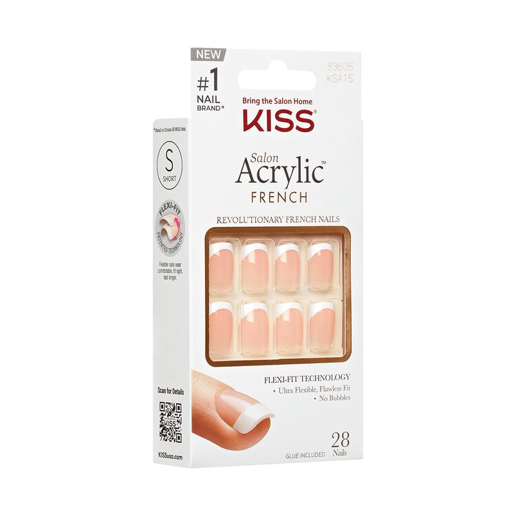 Salon Acrylic French Press-On Nails - Bonjour