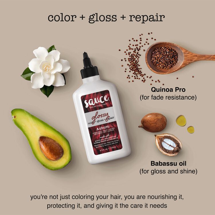 Auburn Glossy Color & Gloss & Repair Semi Permanent Hair Gloss