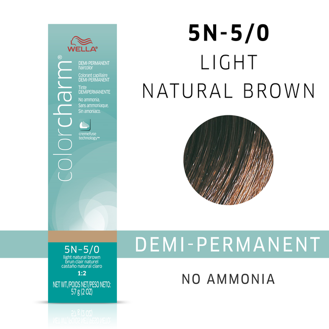 Light Natural Brown - Color Charm Demi-Permanent Hair ...
