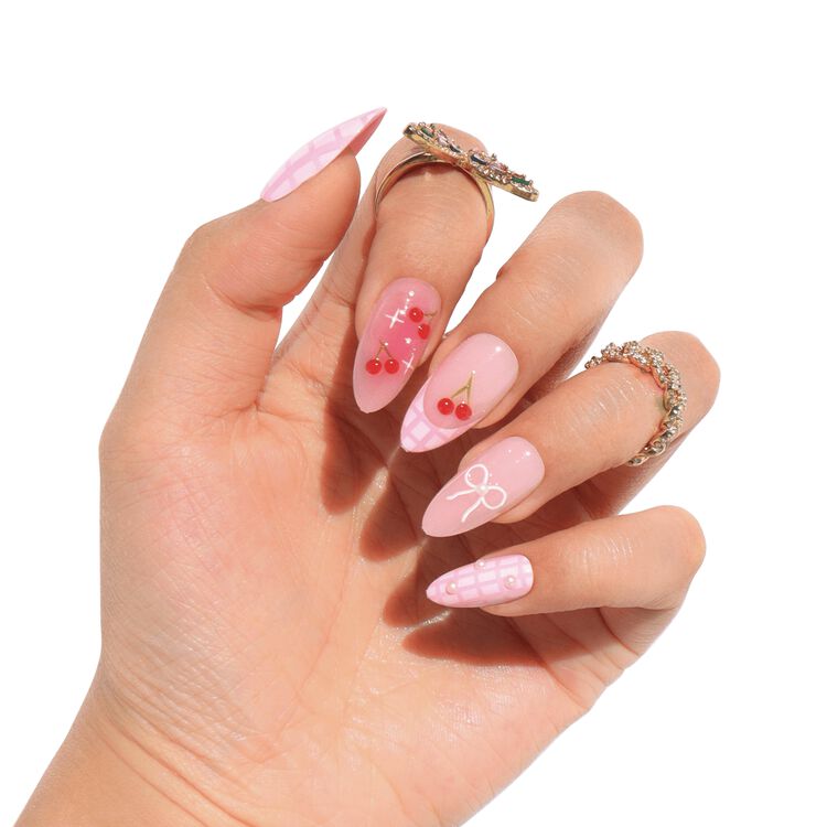 Cherry Picnic Press On Nails