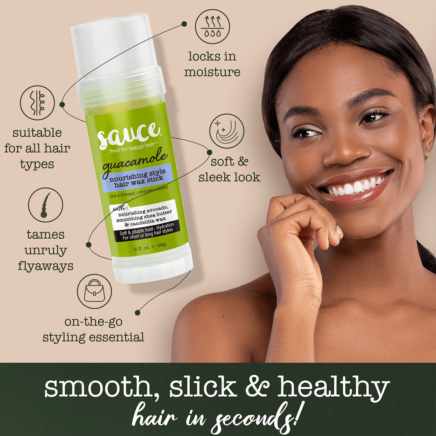 Sauce Beauty Guacamole Hair Wax Stick Styling Products Sally Beauty