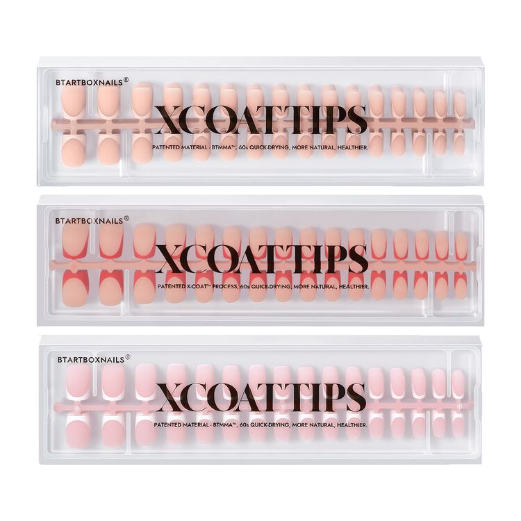 BTArtbox XCOATTIPS® French Tip Nails | Sally Beauty BTArtboxnails XCOATTIPS トゥネイルチップ - ランプ硬化可能 リアルスクエア キャットアイプレス 女性用足指