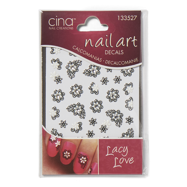 Cina Nail Creations Lacey Love 3d Nail Art Jewelry Decals Nail Art