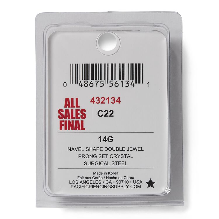 Stainless Steel 14G Navel Dangle