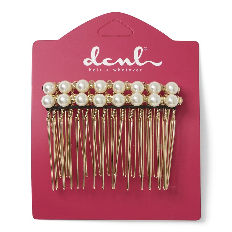 Dcnl Gold And Pearl Side Combs