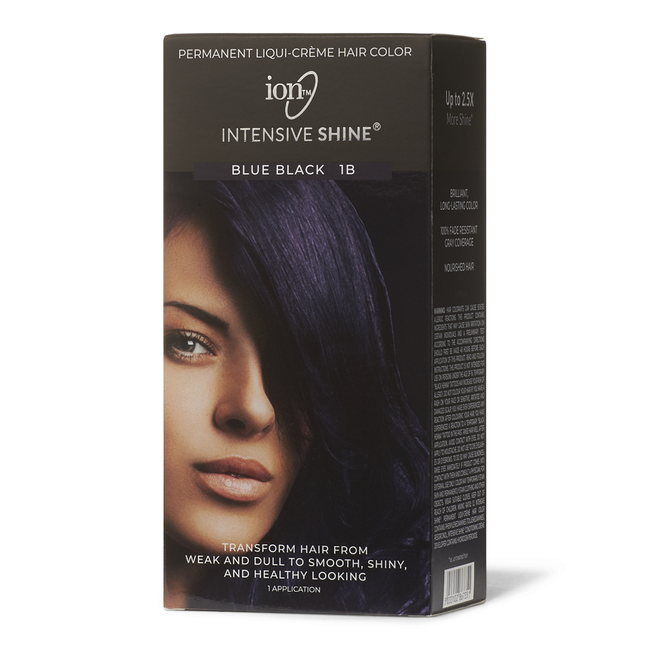  ion  Intensive Shine Hair  Color  Kit Blue  Black  1B Hair  
