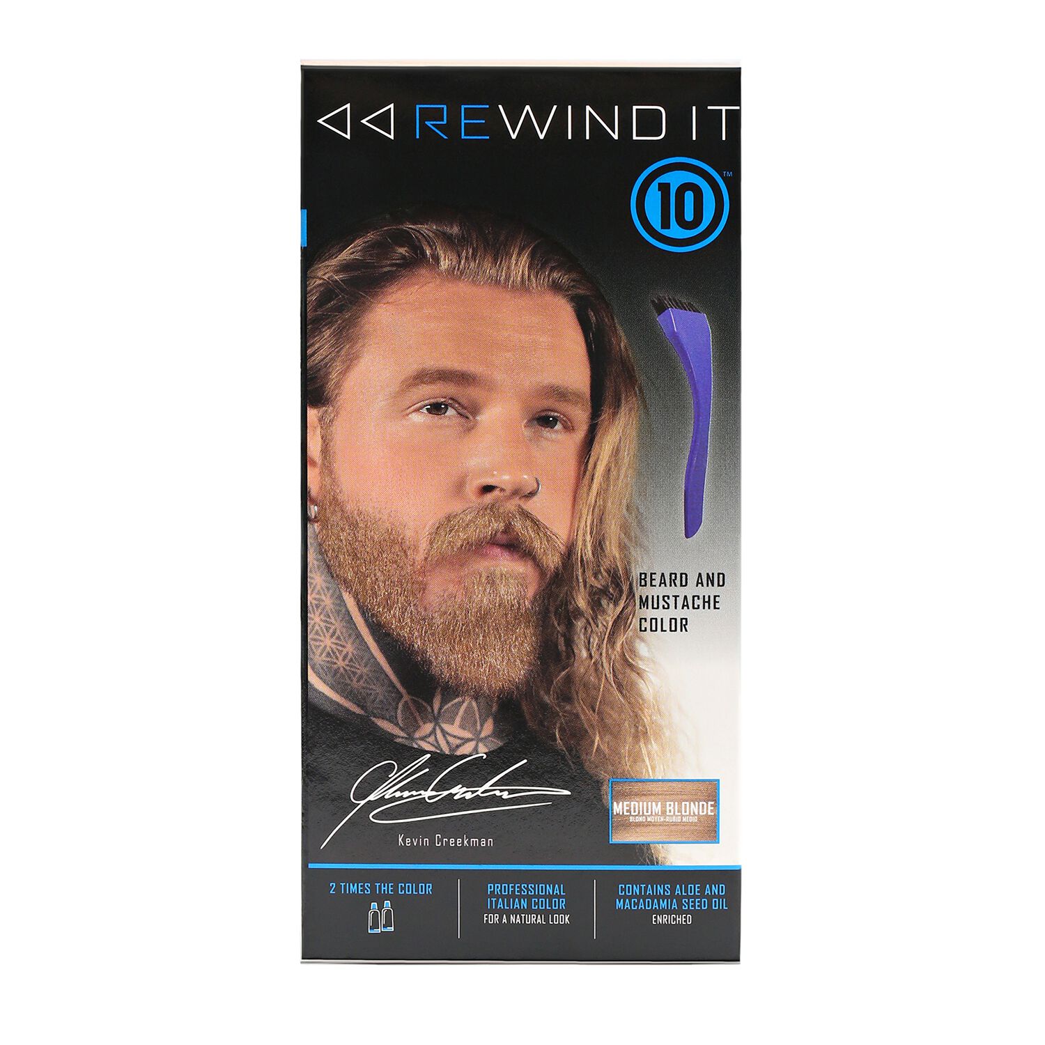 Rewind It 10 Medium Blonde Men's Beard and Mustache Color Hair Color Sally Beauty