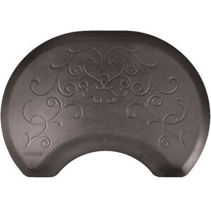 Bella Black Onyx Antique Round Mat with Chair Depression