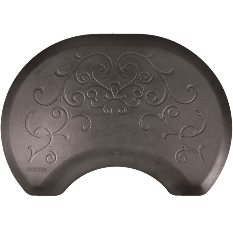 Bella Black Onyx Antique Round Mat with Chair Depression