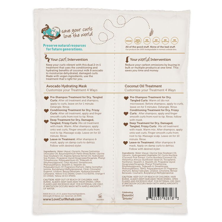 Curl Rehab Dry Hair Damage Repair Curl Rehab Dry Hair Repair 2-in-1 Mask Treatment | Coconut Milk