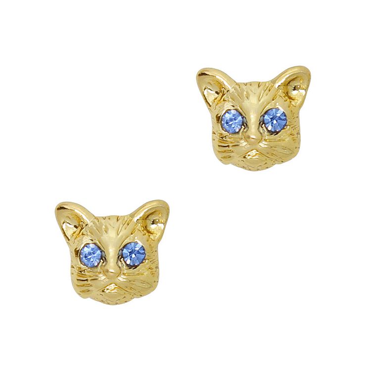 Nail Art Charms Hypno Cat Charm Gold