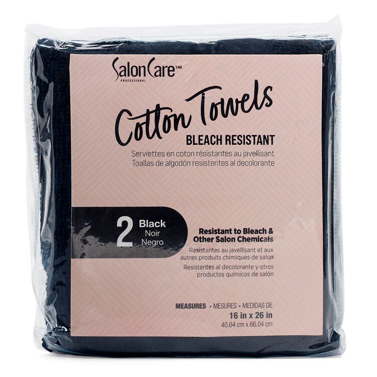 Black Bleach Resistant Towels 2CT