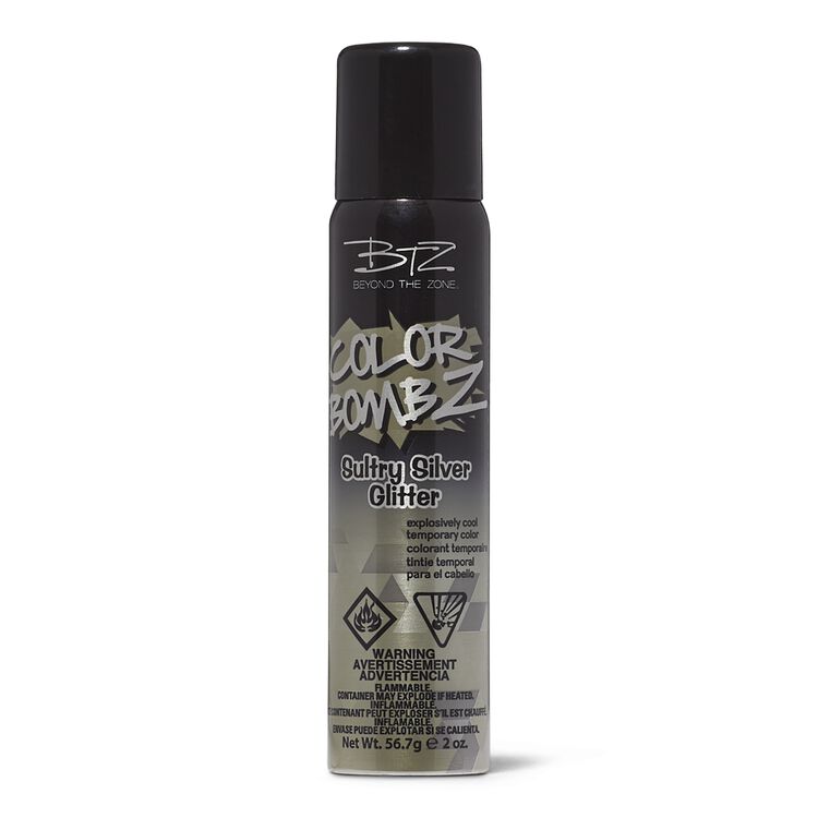Sultry Silver Glitter Color Bombz Temporary Hair Color Spray By Beyond The Zone Temporary Hair Color Sally Beauty