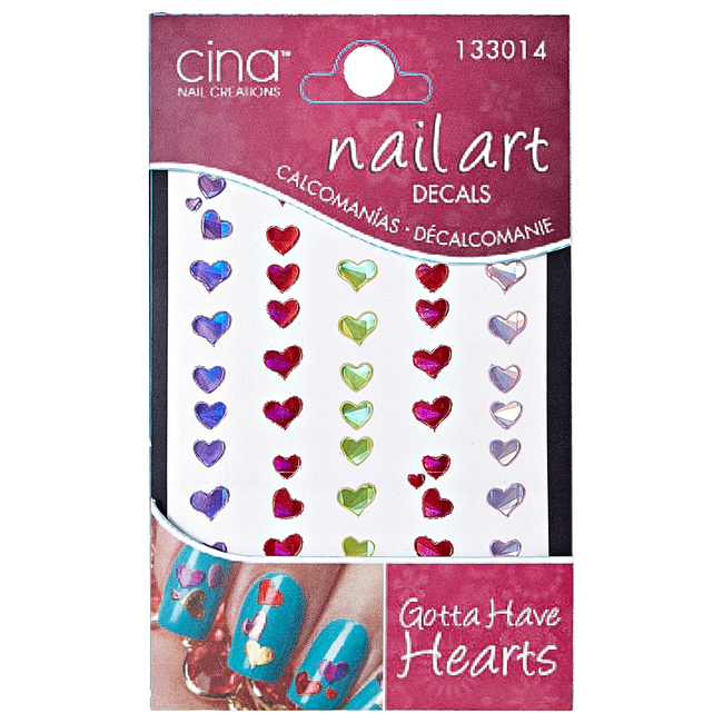 Cina Nail Creations Art Jewelry Decals Gotta Have Hearts Nail Art
