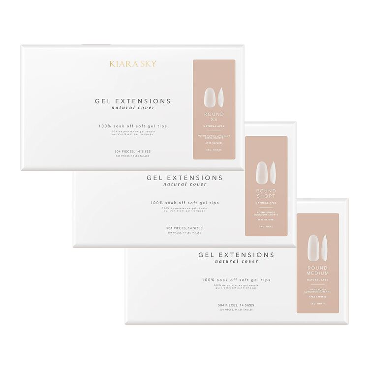 Round Natural Cover Gel Extensions