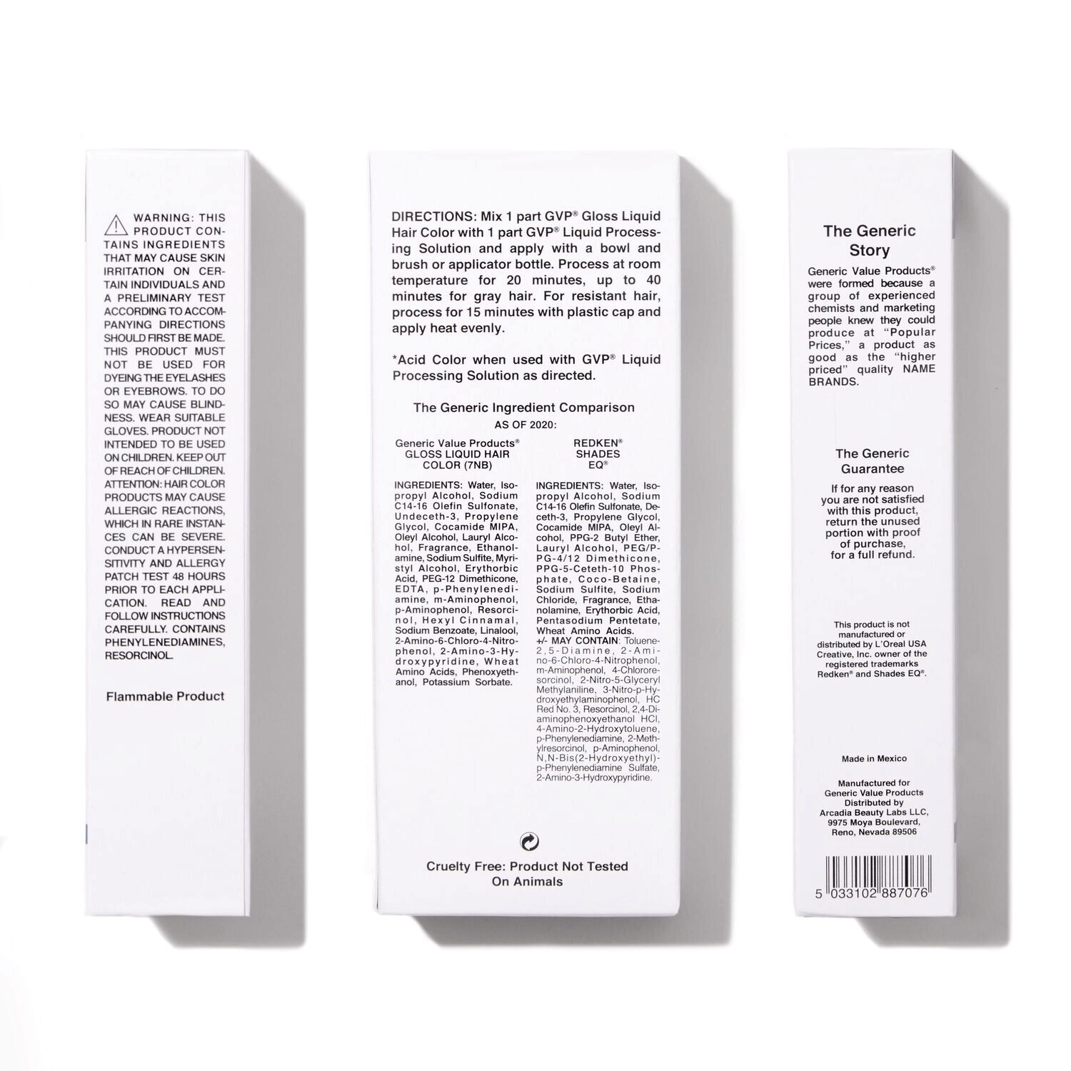 Generic Value Product 7NB Light Neutral Beige Brown DemiPermanent