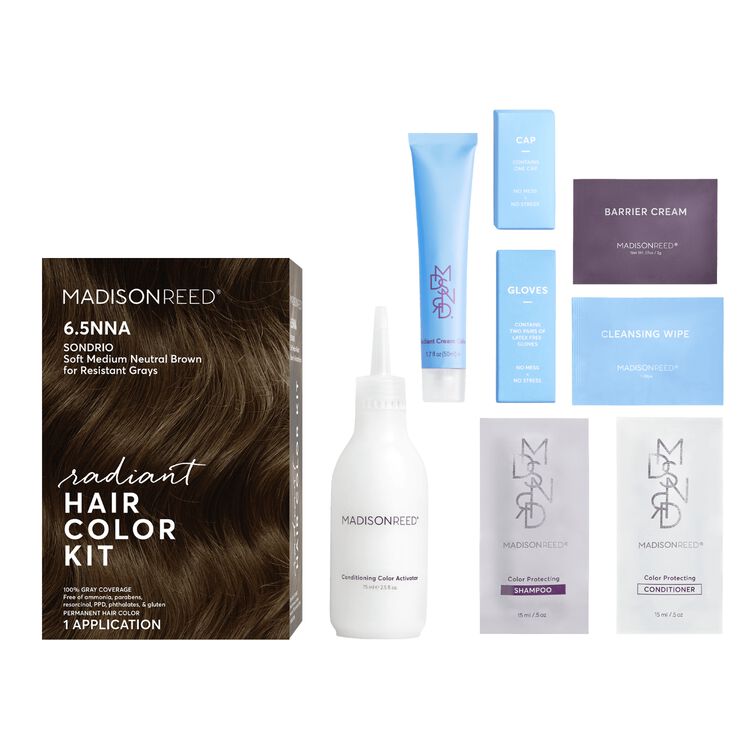 Radiant Cream Color Permanent Hair Color Kit 6.5NNA Sondrio Brown