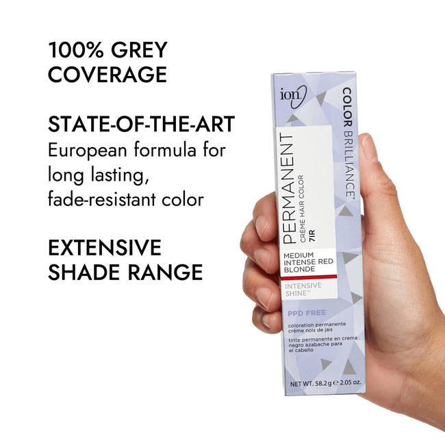 Ion 7IR Medium Intense Red Blonde Permanent Creme Hair Color by Color