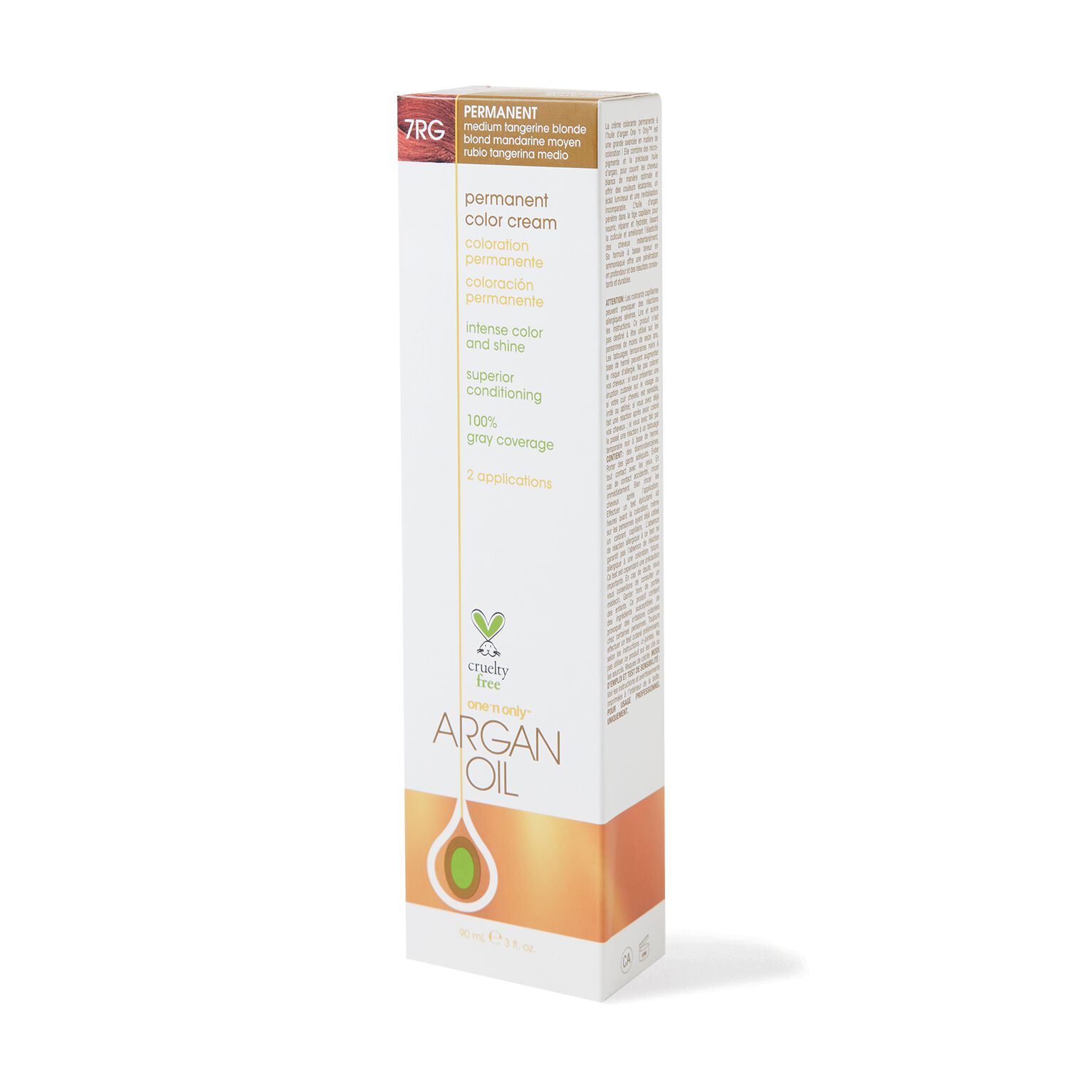 One N' Only Argan Oil Permanent Color Cream 7RG Medium Tangerine Blonde