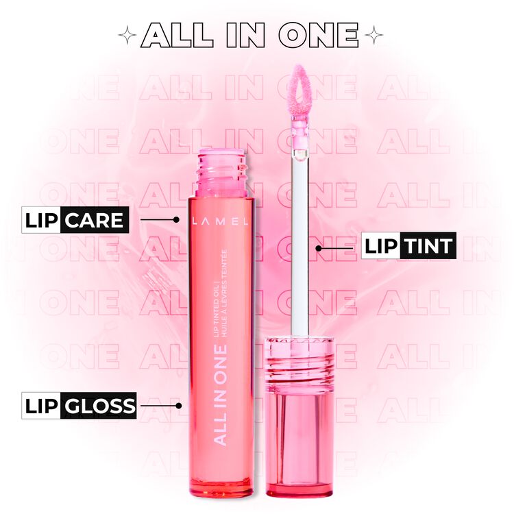 All in One Lip Tinted Plumping Oil Peachy