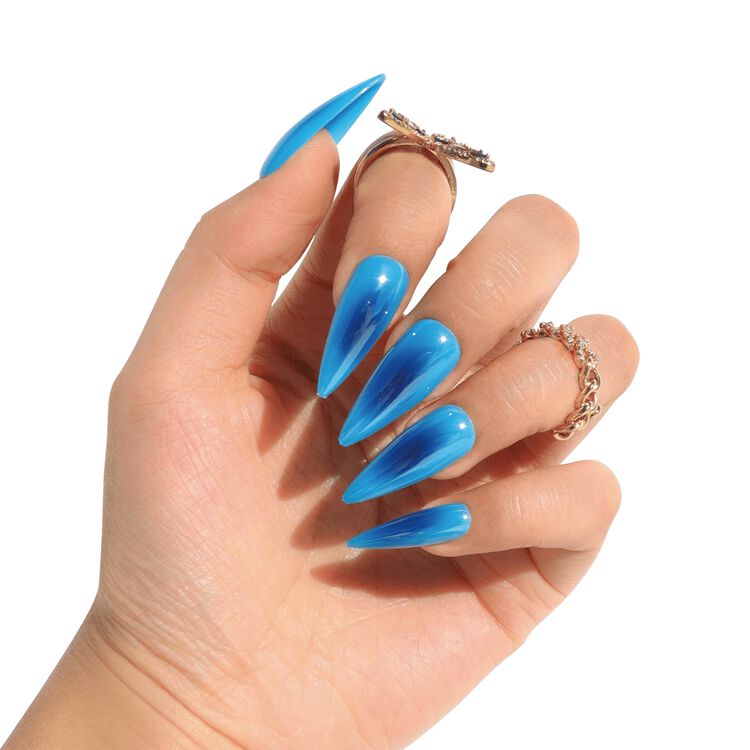 Blue Nebula Press On Nails