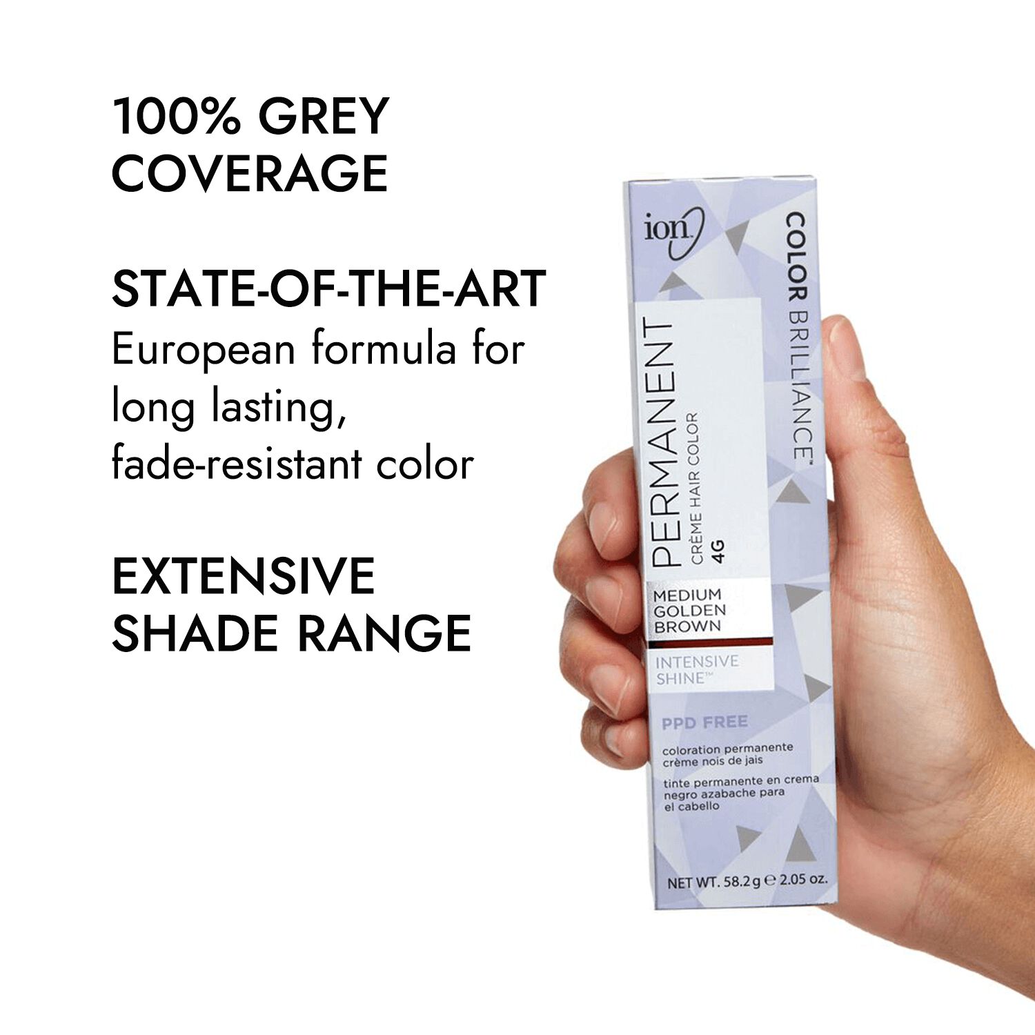 Ion 4G Medium Golden Brown Permanent Creme Hair Color by Color